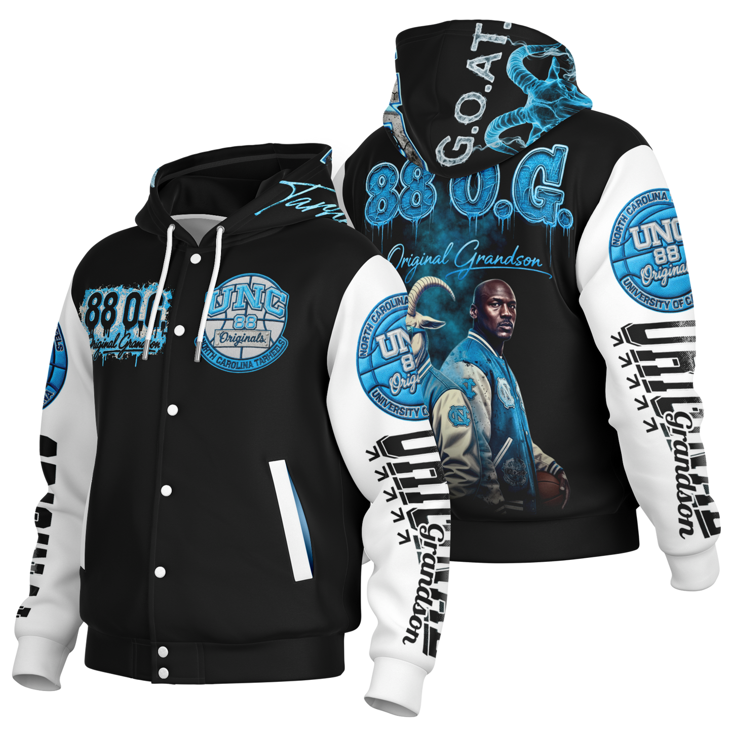 G.O.A.T UNC 1 0f 1 Varsity Jacket